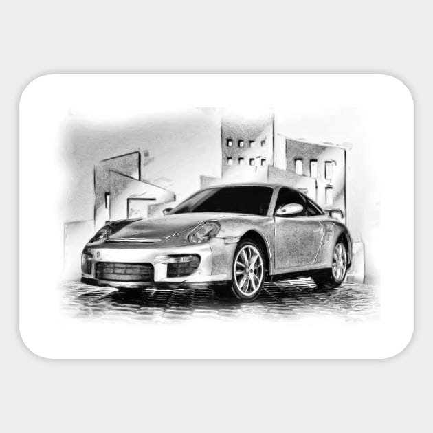 Porsche Sticker by DeVerviers